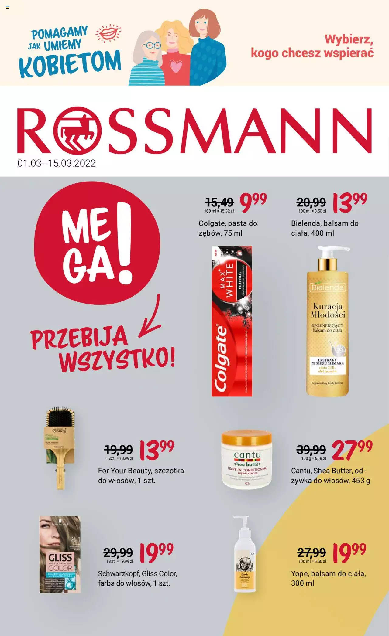 Rossmann gazetka ważna od  01.03.2022 do 15.03.2022 strona 1