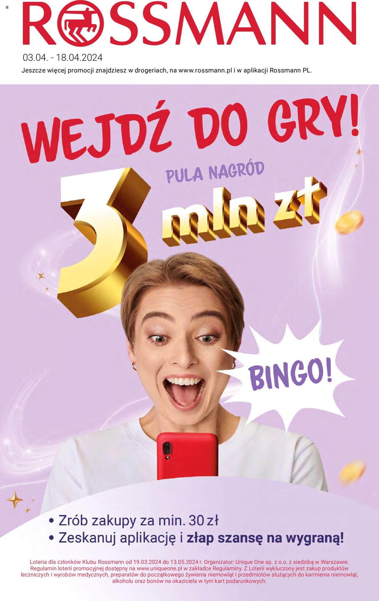 Rossmann gazetka ważna od 03.04.2024 do 18.04.2024 strona 1