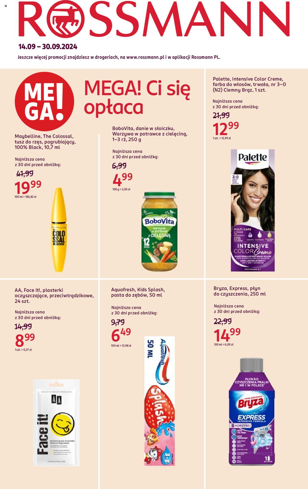 Rossmann gazetka ważna od 14.09.2024 do 30.09.2024 strona 1