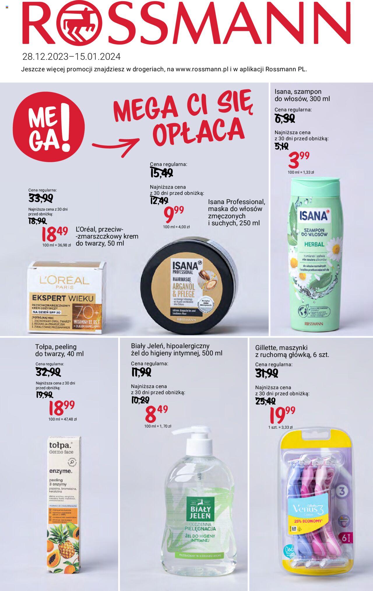 Rossmann gazetka ważna od 28.12.2023 do 15.01.2024 strona 1